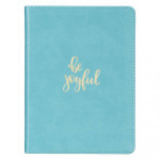 Journal Be Joyful - Teal Faux Leather Handy-Sized